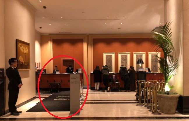 名古屋マリオットアソシアホテルのマリオット会員専用チェックインカウンター