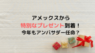 アメックスからアンバサダーが貰ったプレゼントのイメージ画像