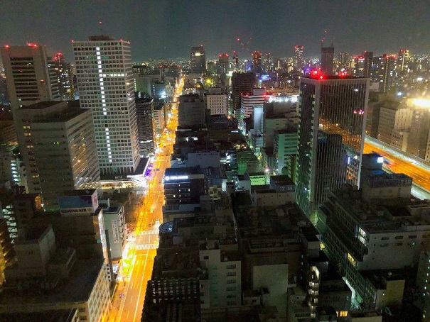 セントレジス大阪からの夜景