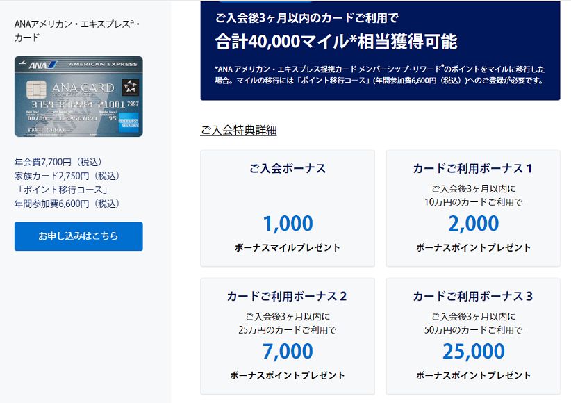 ANAアメックス公式入会キャンペーン