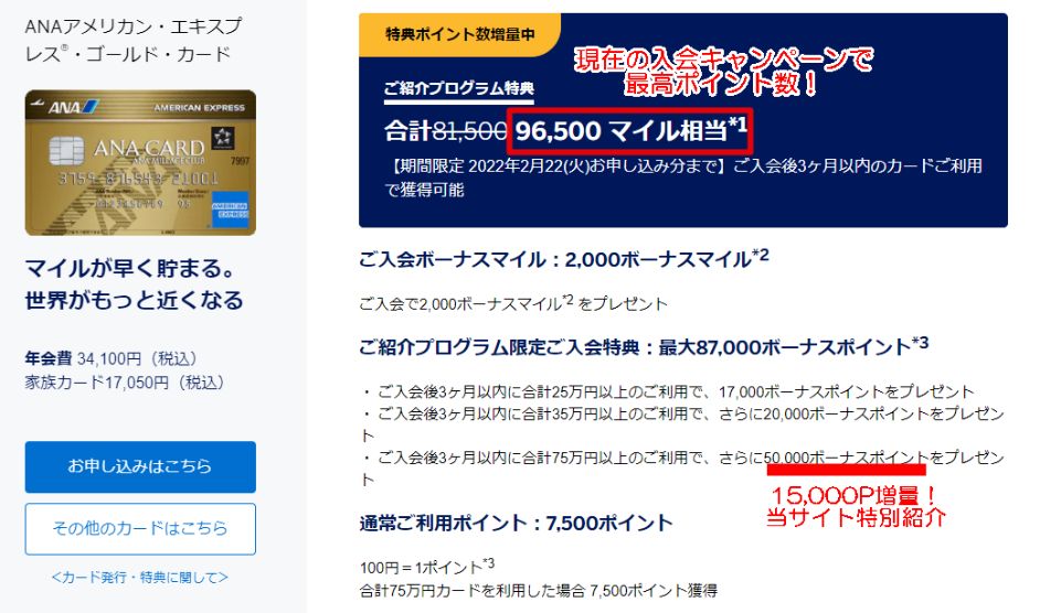 ANAアメックス特別キャンペーン