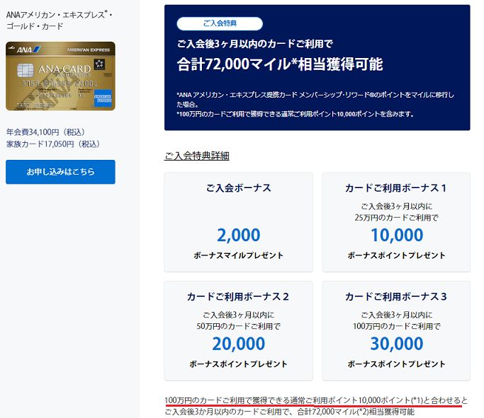ANAアメックスゴールド公式